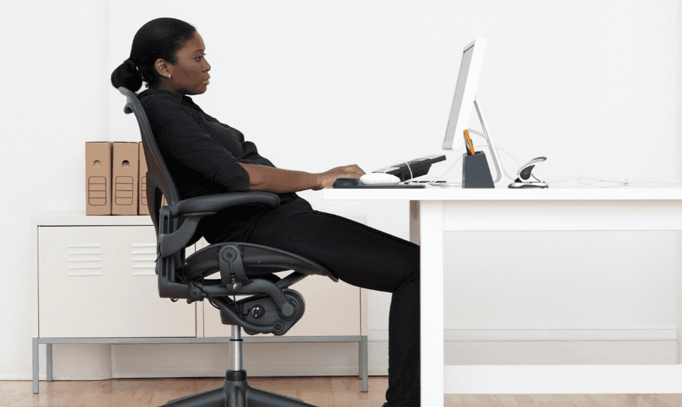 Slouched positions can cause sciatica pain to get worse.